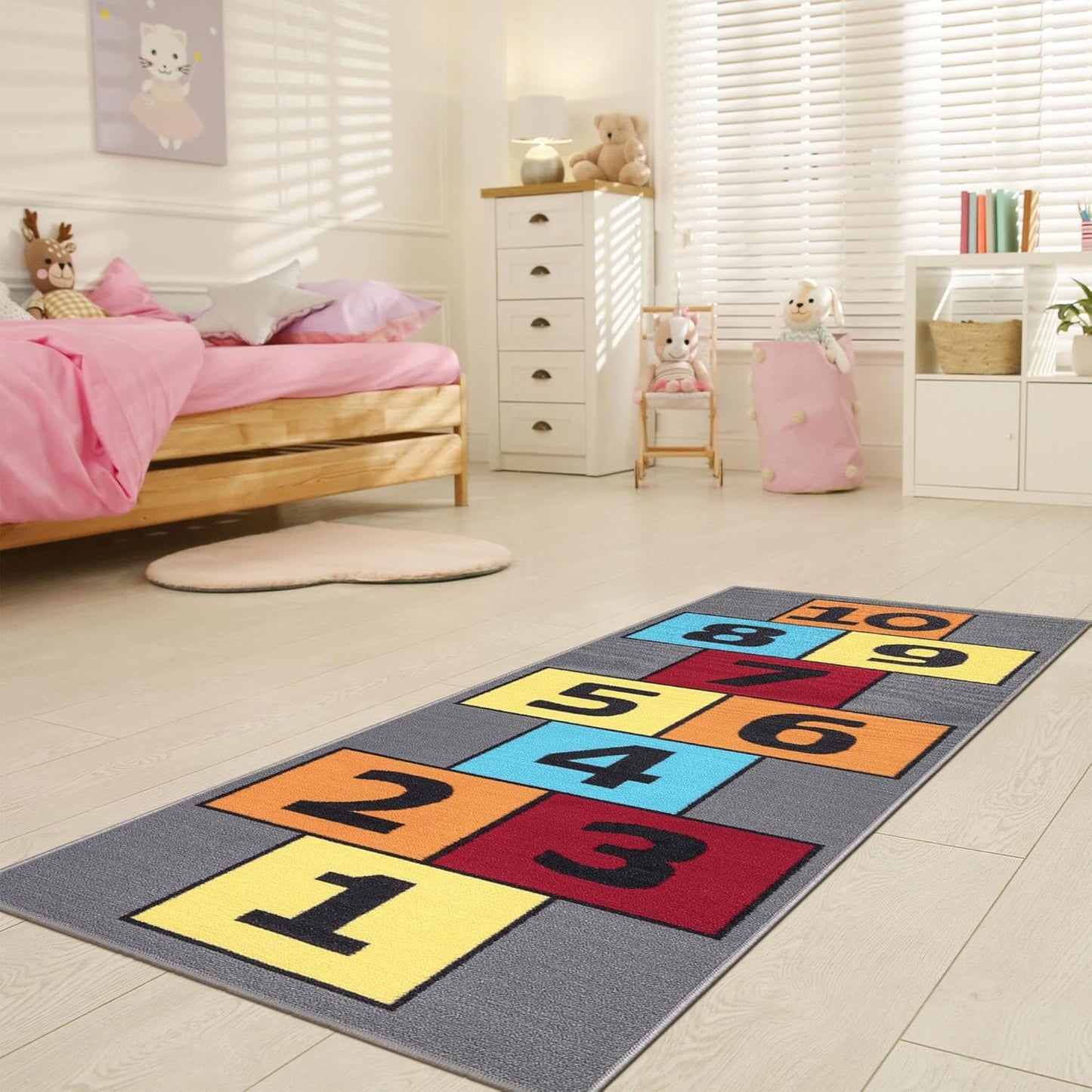 Children'S Collection Garden Rug, 2'7" X 6' (Runner), Gray/Multi
